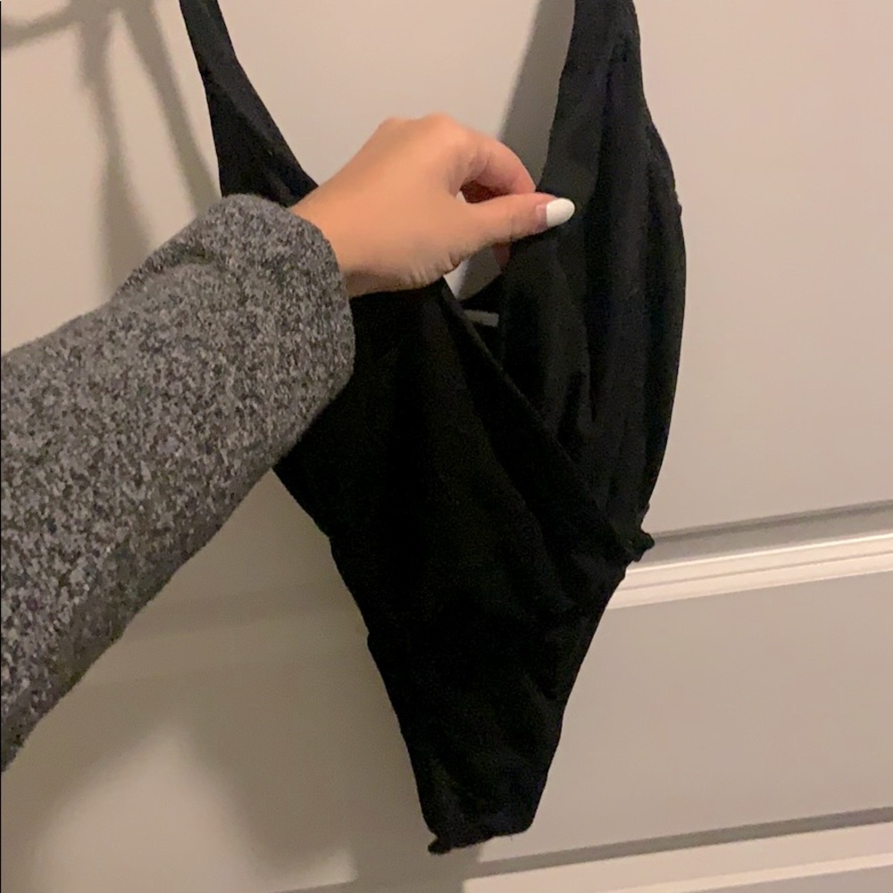 Black wrap body suit from Urban Outfitters